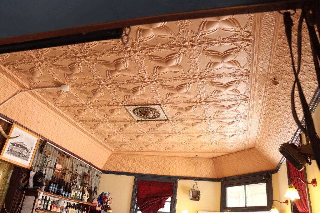 pressed tin Ceiling in theis Historic Queensland Hotel ,pub