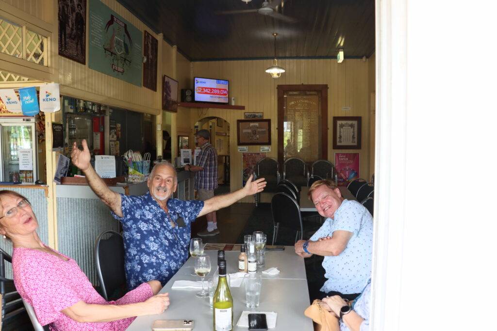 Sunday day tripers enjoying lunch 