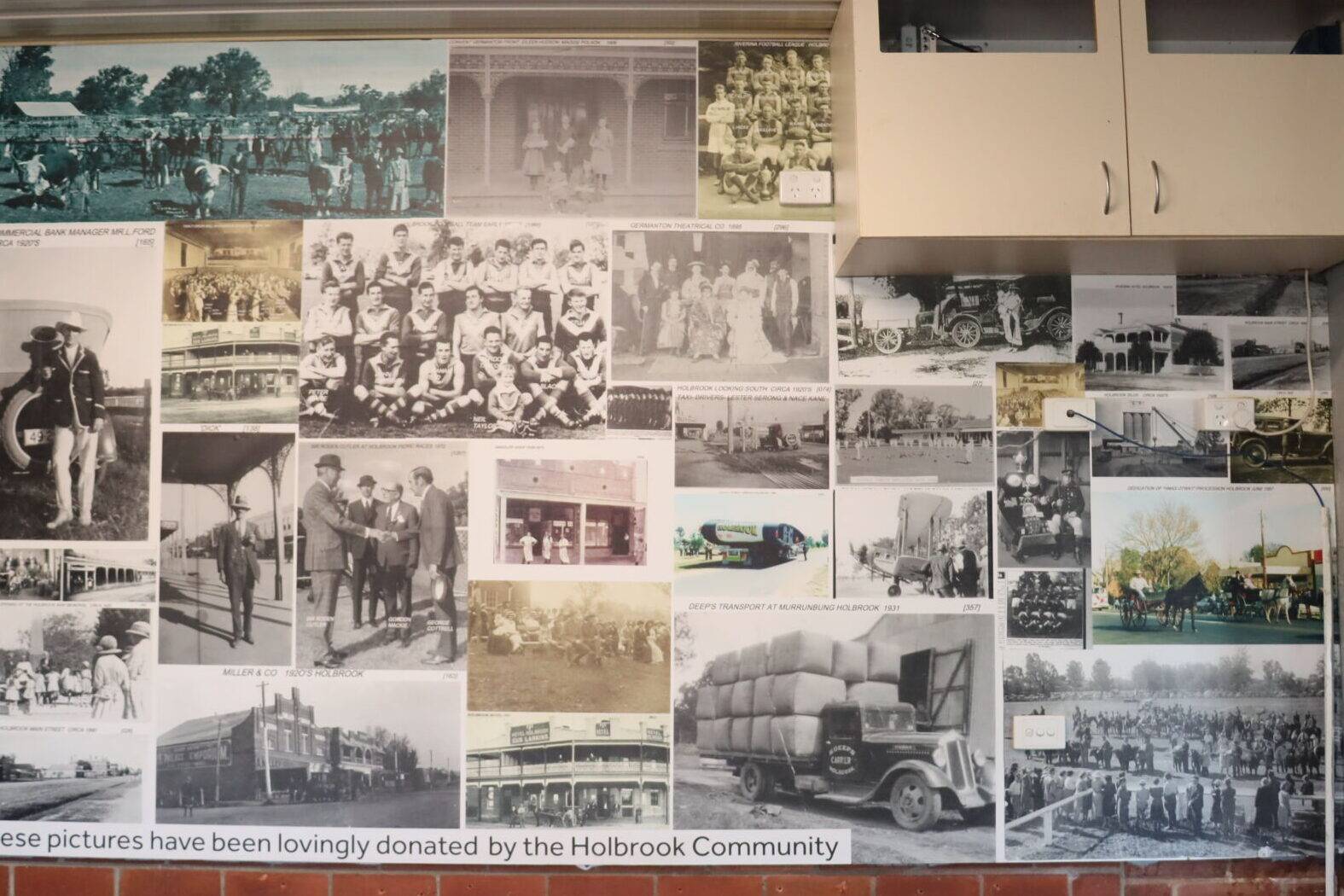 historic photos of the historic town on the pub walls Holbrook 