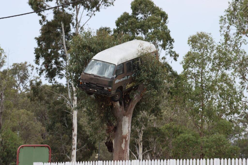 free parking in the camping area at Sandy Creek pub