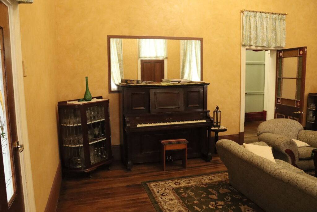 ground floor rooms formerly the Parlour, the Smoking Room and the Lounge also retain their pressed metal ceilings