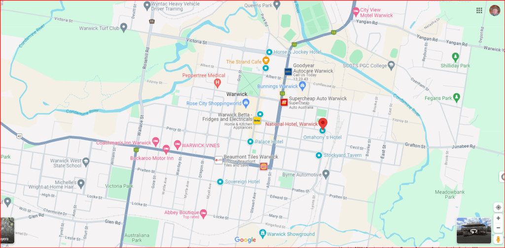 map for local location of O,Mahonys Hotel formaly the National Hotel 