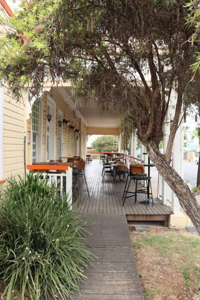 This is a a Queensland Pub sit out on the timber verander with a cold beer and watch the world pass, 