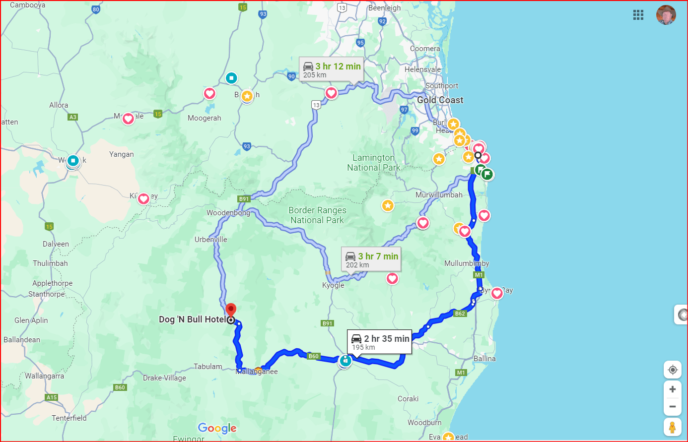 Dog"N Bull Hotel Bonalbo, NSW map