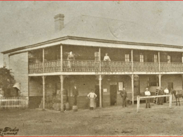 The Eltham pub was built in 1888 two stories’ verandas all round timber from local cut hard wood