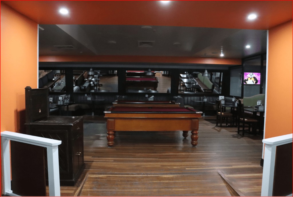 The pool Table room at the Outback Tavern and Steakhouse