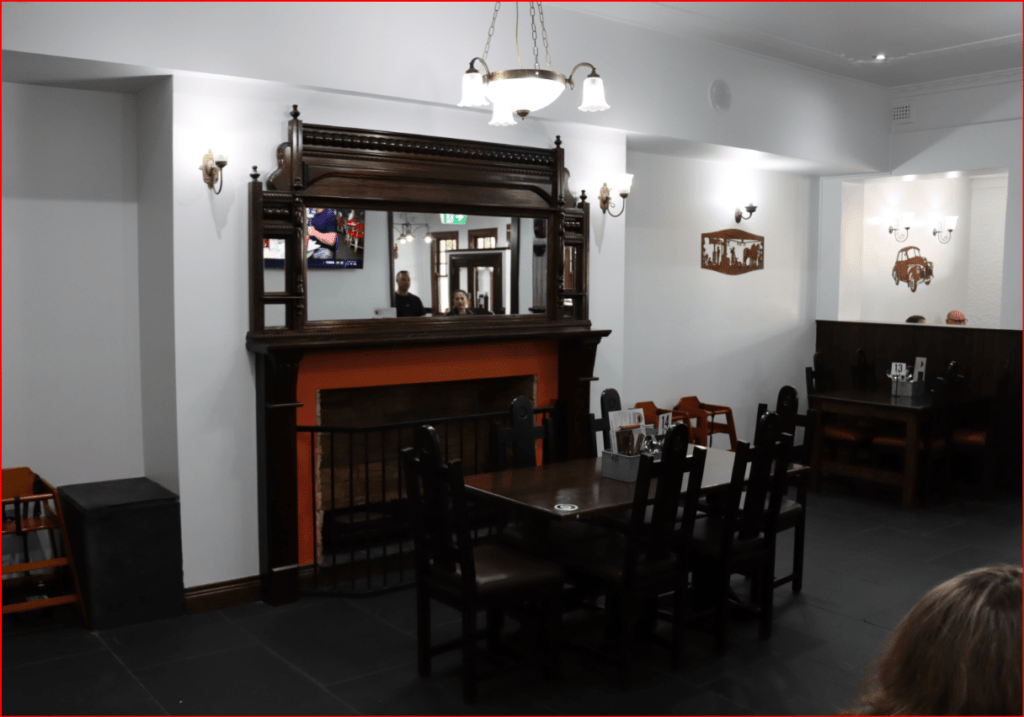 the original fire place been preserved in the The Outback Tavern