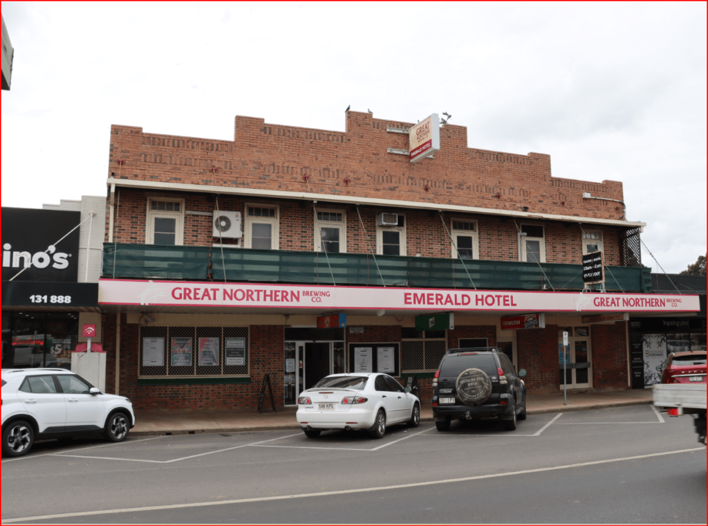 Emerald Hotel, Emerald. Queensland built around the 50s