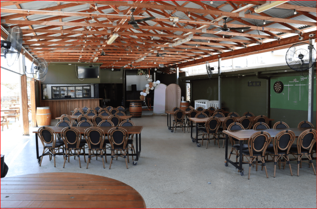 The beergarden is huge with a pizza oven and live music, function rooms 