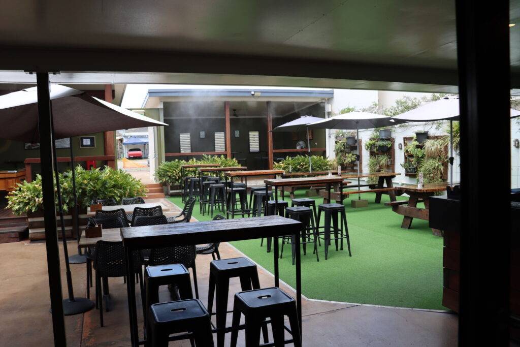 Biloela Hotel the beer Garden out back this was not what I was expecting form a small country town 